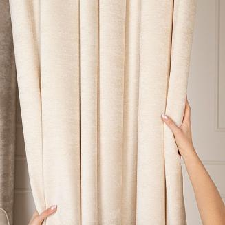 Zasłona gotowa na przelotkach SOFT 140x260 kremowa