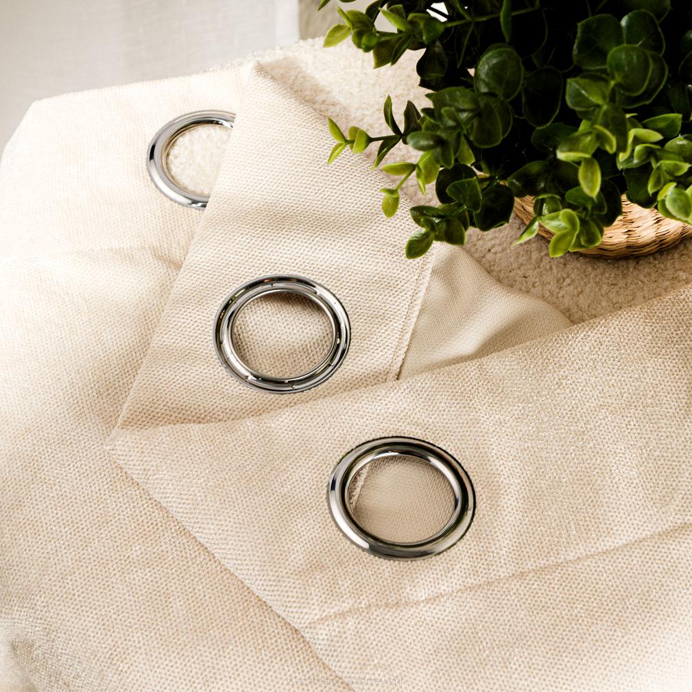 Zasłona gotowa na przelotkach SOFT 140x260 kremowa