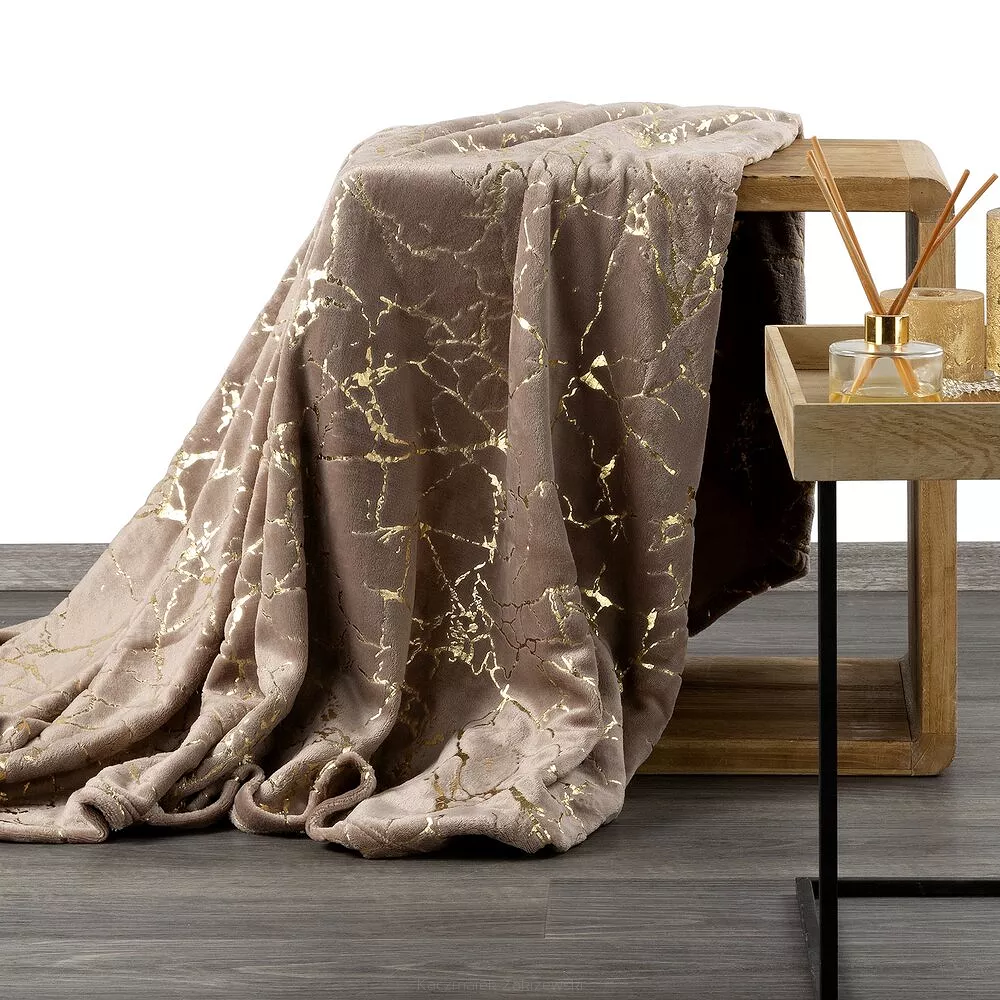 Koc narzuta GLAMO 200x150 Design91 beżowy