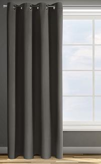 Zasłona gotowa na przelotkach PARISA 140x250 Design91 grafitowy ziemisty