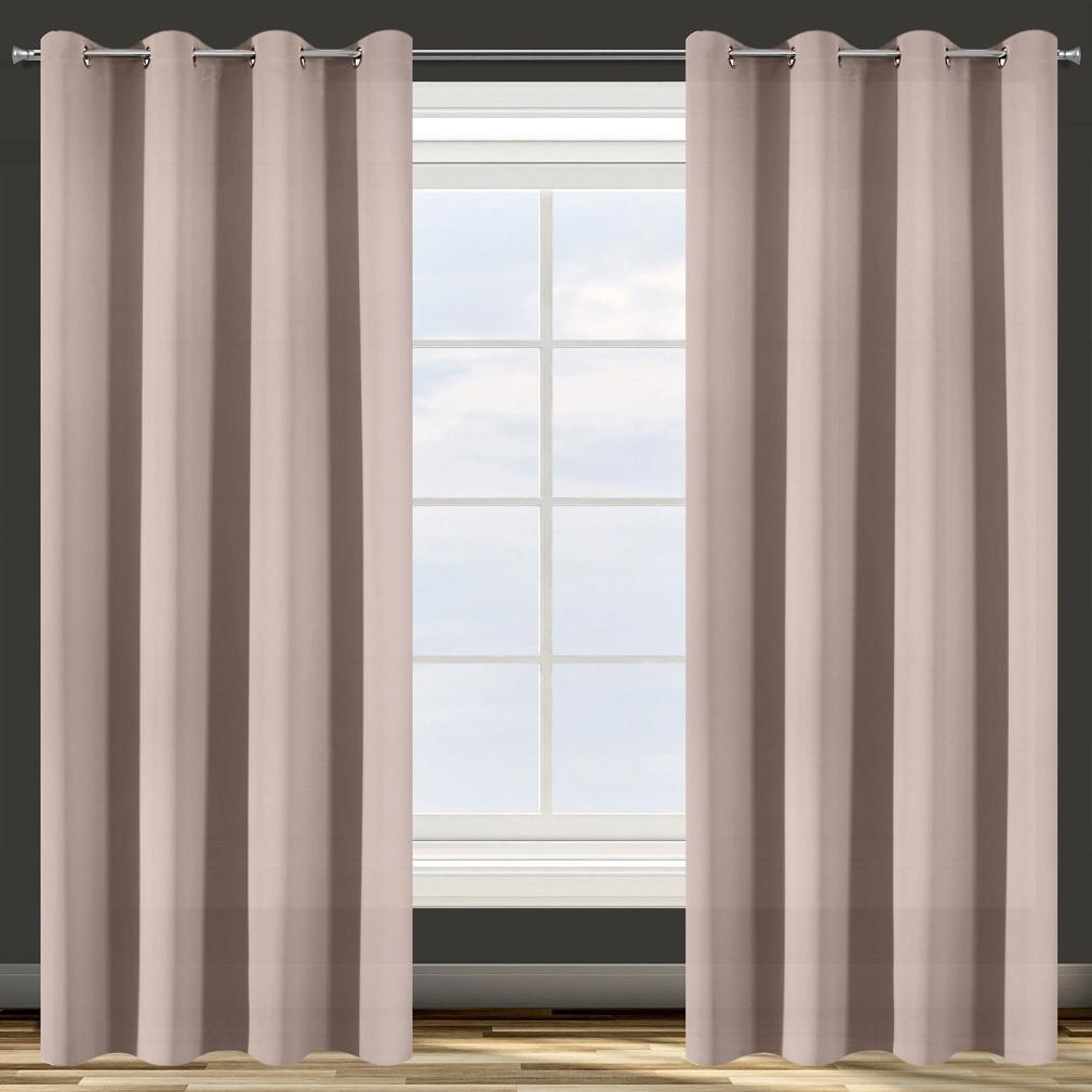 Zasłona gotowa na przelotkach PARISA 140x250 Design91 pudrowy