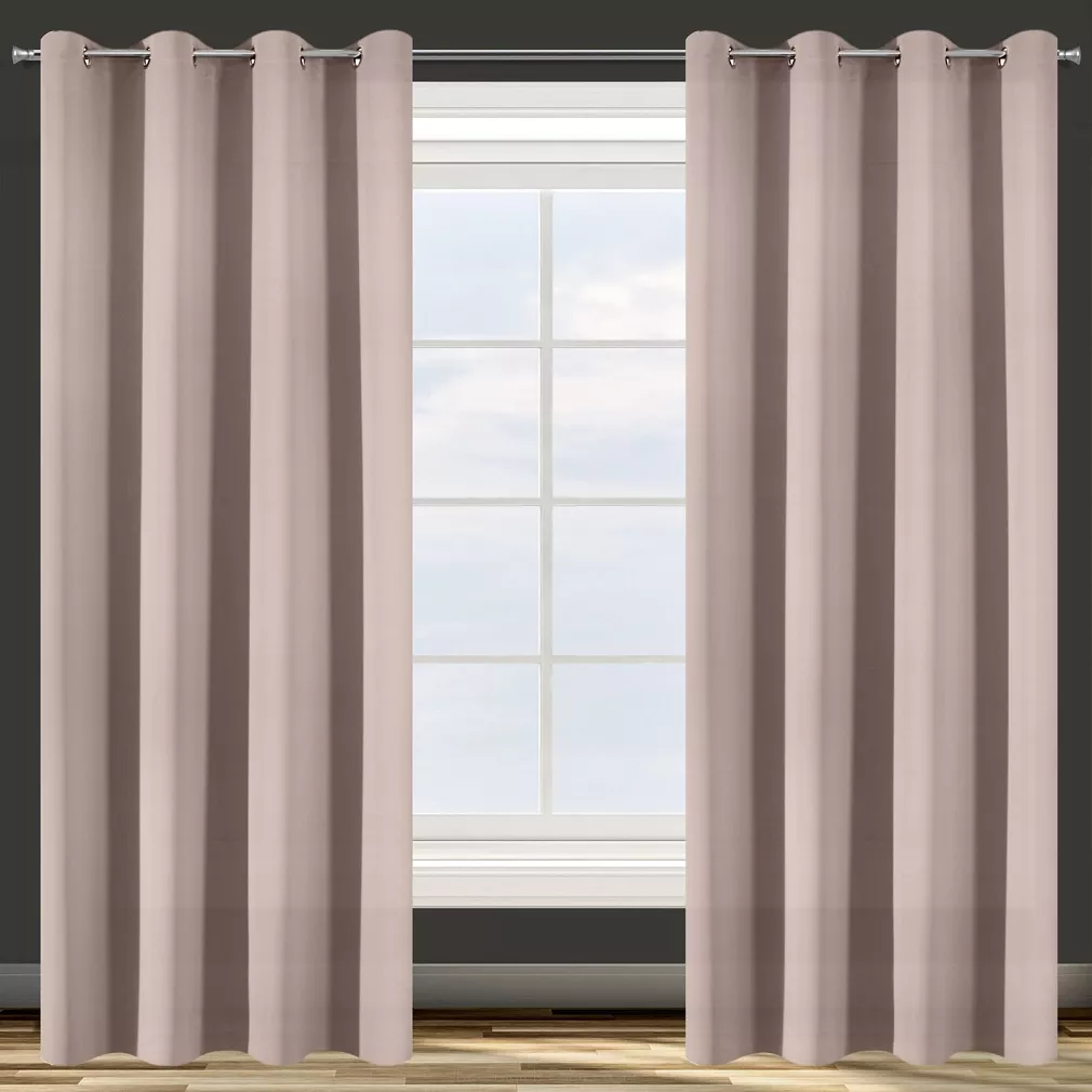 Zasłona gotowa na przelotkach PARISA 140x250 Design91 pudrowy