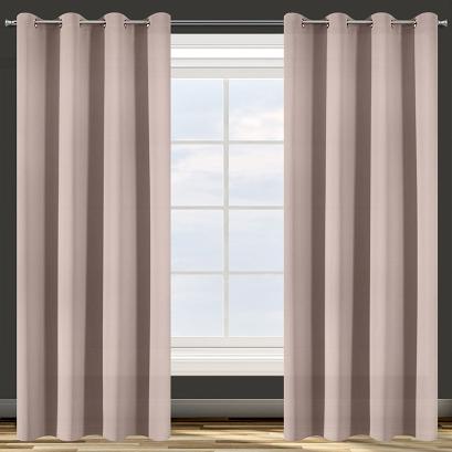 Zasłona gotowa na przelotkach PARISA 140x250 Design91 pudrowa