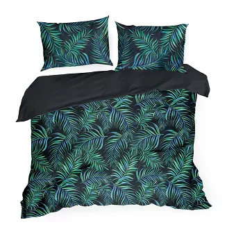 Pościel bawełniana PALMS 200x220 Design91 czarny