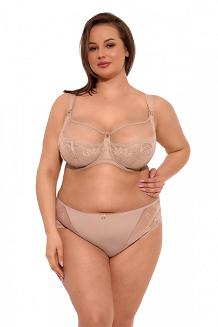 Biustonosz z koronką GAIA Soft Camilla MAXI 1262 miękki mokka