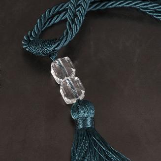 Sznur dekoracyjny do zasłon ZOJA ciemnoturkusowy