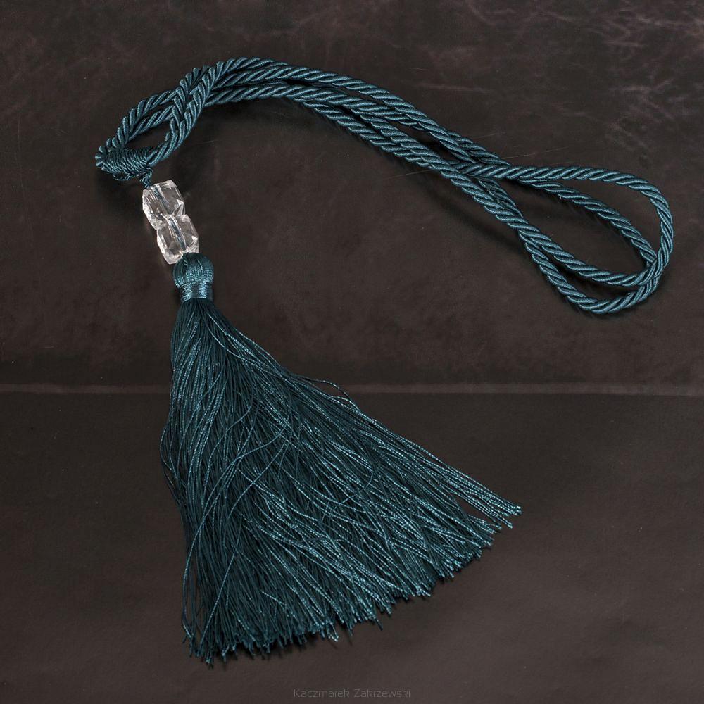 Sznur dekoracyjny do zasłon ZOJA ciemnoturkusowy