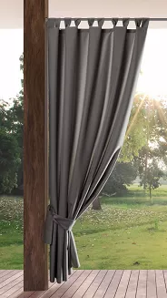 Zasłona gotowa na taśmie GARDEN 155x220 Eurofirany stalowy