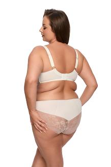 Biustonosz z koronką Semi-Soft Simone MAXI 1285 półusztywniany ecru różowy