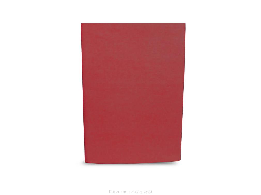 Prześcieradło bawełniane bez gumki 160x200 kolor bordowy grube