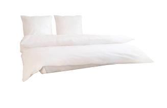 Pościel bawełniana haftowana z prześcieradłem 160x200 biała