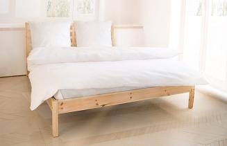 Pościel bawełniana haftowana z prześcieradłem 160x200 biała