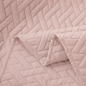 Pudrowa Narzuta Pikowana Na Łóżko 160x220 DASH