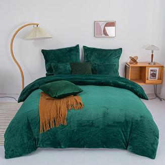 Pościel z mikrofibry Cozy MIŚ 140x200 zielona