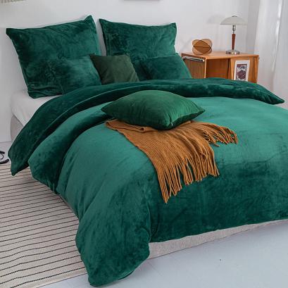 Pościel z mikrofibry MIŚ Cozy 140x200 zielona