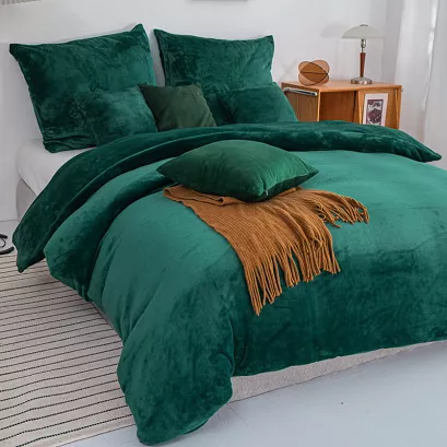 Pościel z mikrofibry MIŚ Cozy 140x200 zielona