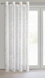 Firana gotowa na przelotkach MOLLY1 140x250 Eurofirany biały