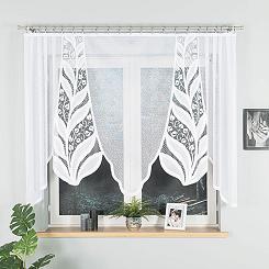 Firanka żakardowa gotowa na żabki MELANIA 250x140 biała