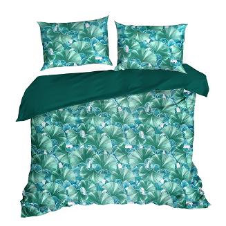 Pościel satynowa NIKA 200x220 Eurofirany turkusowy / zielony