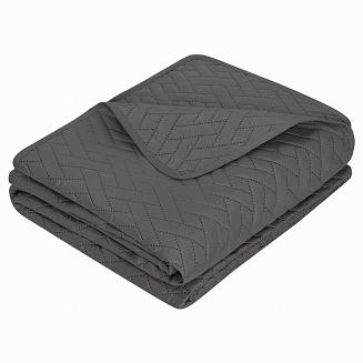 Narzuta dekoracyjna DASH 220x240 pikowana grafitowa