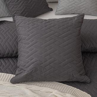 Narzuta dekoracyjna DASH 220x240 pikowana grafitowa