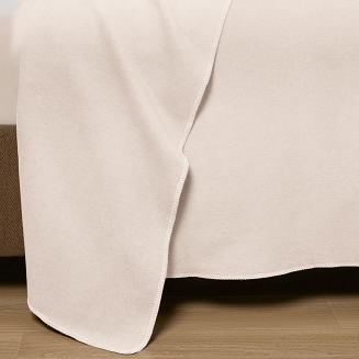 Koc bawełniano-akrylowy MONO 150x200 jasnobeżowy