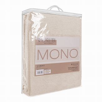 Koc bawełniano-akrylowy MONO 150x200 jasnobeżowy
