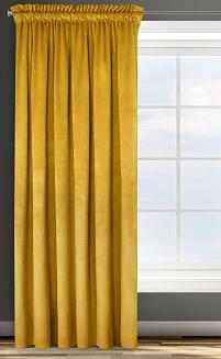Zasłona gotowa na taśmie ROSA 140x300 Design91 musztardowy