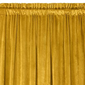 Zasłona gotowa na taśmie ROSA 140x300 Design91 musztardowy