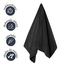 Ręcznik szybkoschnący z mikrofibry ACTIV 50x90 grafitowy