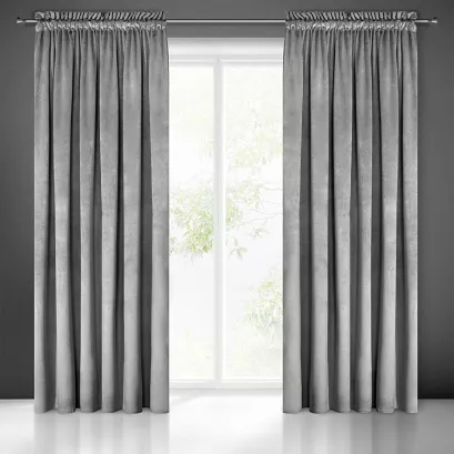 Zasłona gotowa na taśmie PIERRE 140x300 Pierre Cardin Eurofirany srebrna