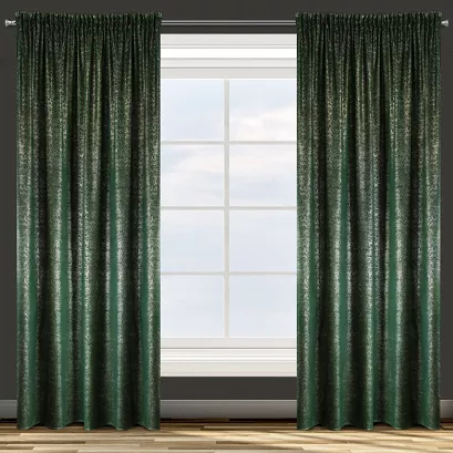 Zasłona gotowa na taśmie CYPR 140x270 Design91 zielony