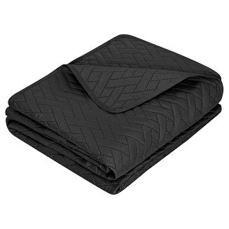 Narzuta dekoracyjna DASH 140x200 pikowana czarna