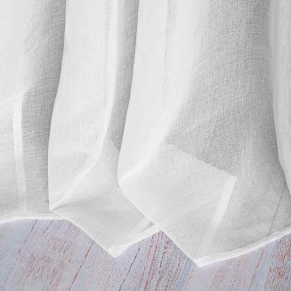 Firana gotowa na taśmie BOHO 300x150 biała z koronką