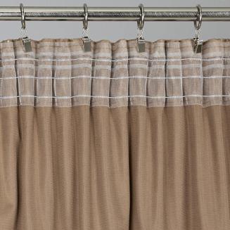 Zasłona gotowa na taśmie RAJA 140x270 Eurofirany brązowy