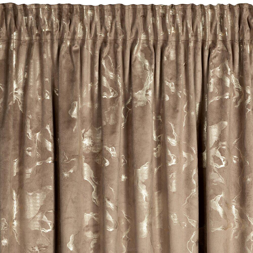 Zasłona gotowa na taśmie RAJA 140x270 Eurofirany brązowy