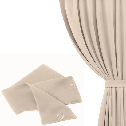 Szarfa do zasłony Hold 8x140 welurowa beżowa