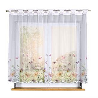 Firanka żakardowa na szelkach ŁĄKA Z MOTYLAMI 250x160 wielokolorowa