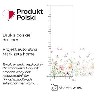 Firanka żakardowa na szelkach ŁĄKA Z MOTYLAMI 250x160 wielokolorowa