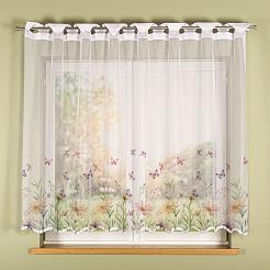 Firanka żakardowa na szelkach ŁĄKA Z MOTYLAMI 250x160 wielokolorowa
