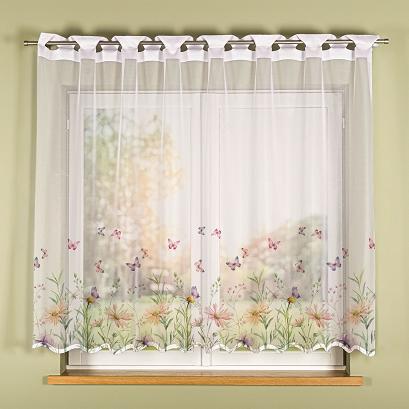 Firanka żakardowa na szelkach ŁĄKA Z MOTYLAMI 250x160 wielokolorowa