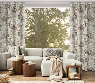 Zasłona gotowa na przelotkach GABI 140x250 Eurofirany naturalny