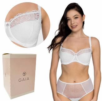 Biustonosz GAIA Semi-Soft Goldie 899 półusztywniany biały