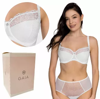 Biustonosz GAIA Semi-Soft Goldie 899 półusztywniany biały