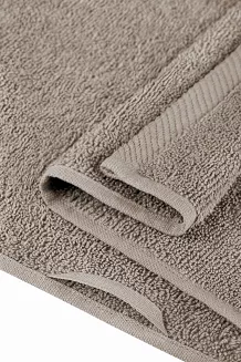 Ręcznik frotte Bari 30x30 gładki ciemnobeżowy