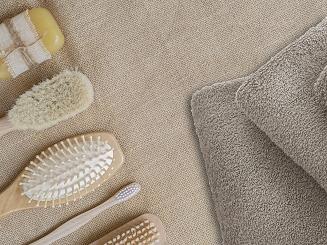 Ręcznik frotte Bari 30x30 gładki ciemnobeżowy