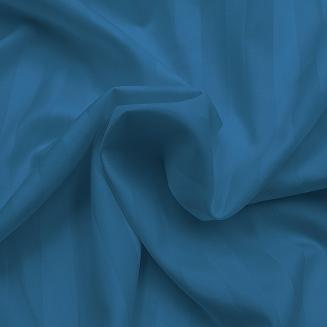 Pościel satyna bambusowo-bawełniana STRIPE CORNFLOWER 180x200 Darymex jednokolorowa chabrowa