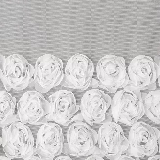 Zasłona gotowa na przelotkach ROSES 140x250 Eva Minge Eurofirany biały