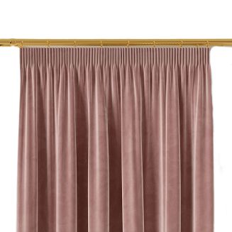 Zasłona gotowa na taśmie VELVI 140x230 ciemnopudrowa