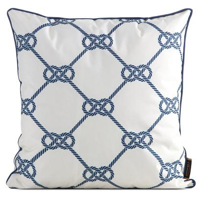 Poszewka dekoracyjna wodoodporna GARDEN 45x45 Eurofirany biała w stylu marynistycznym